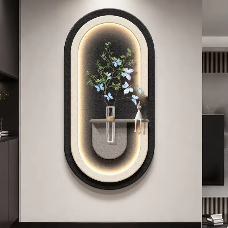 Modern Painting Sandstone Art Home Decor Painting Living Room Background Wall Glowed LED Painting