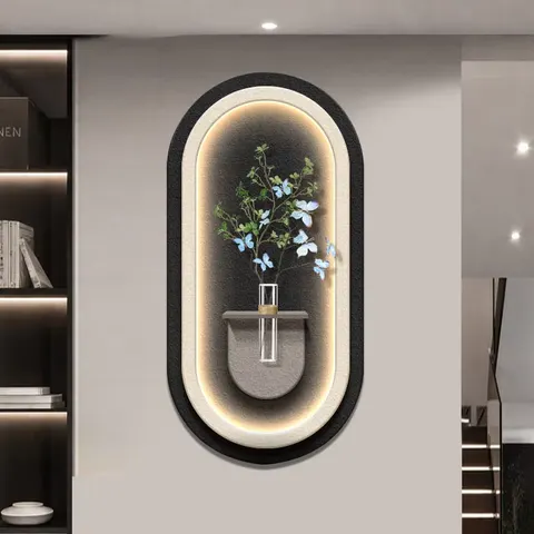Modern Painting Sandstone Art Home Decor Painting Living Room Background Wall Glowed LED Painting