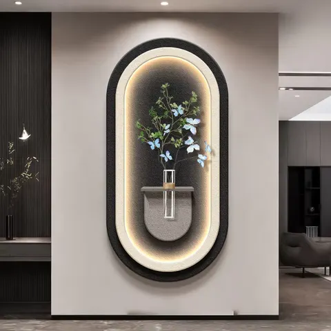 Modern Painting Sandstone Art Home Decor Painting Living Room Background Wall Glowed LED Painting