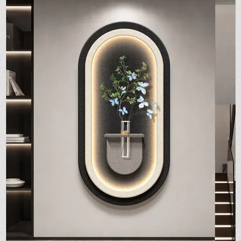 Modern Painting Sandstone Art Home Decor Painting Living Room Background Wall Glowed LED Painting
