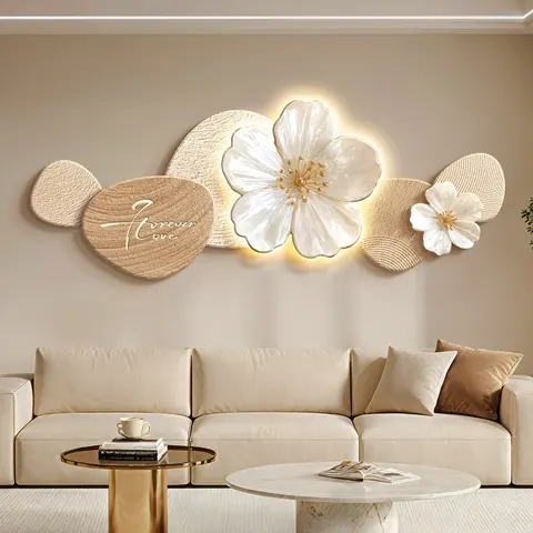 Modern Painting Sofa Background Wall Sandstone Fabric Art Home Decor Painting Wall Surface Art Decor Glowed Led Decor Painting
