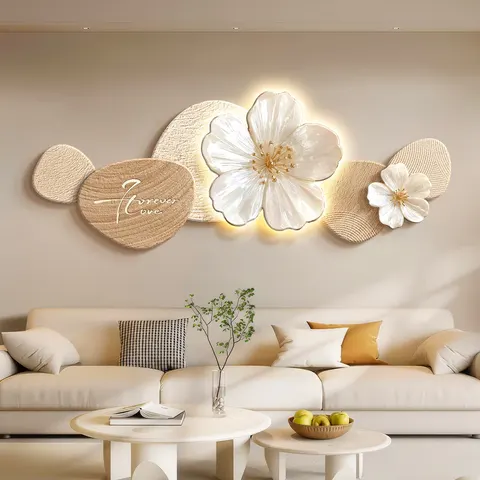 Modern Painting Sofa Background Wall Sandstone Fabric Art Home Decor Painting Wall Surface Art Decor Glowed Led Decor Painting