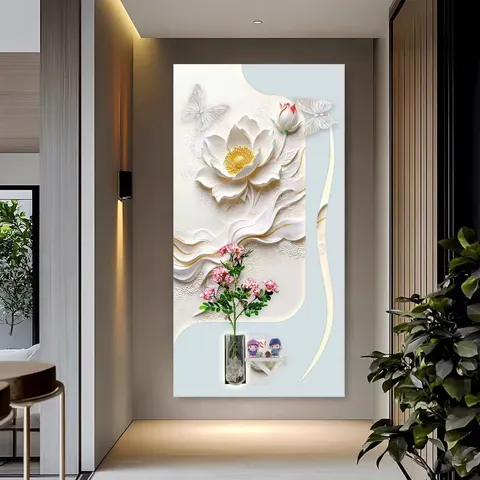 Modern Sandstone Texture Autumn Landscape Entryway Wall Art Decorative Painting