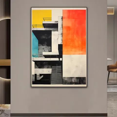 抽象 单幅 装饰画 现代简约 客厅背景墙挂画 晶瓷画