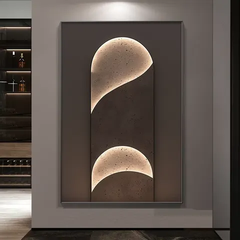 Modern Simple Led Wall Art Texture European Style Porch Living Room Wall Decor Painting Abstract Aisle Crystal Painting