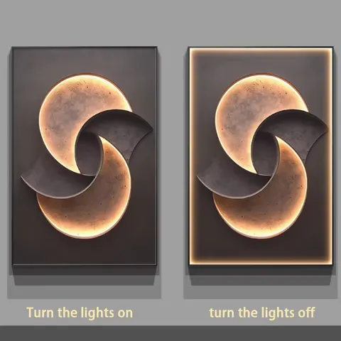 Modern Simple Led Wall Art Texture European Style Porch Living Room Wall Decor Painting Abstract Aisle Crystal Painting