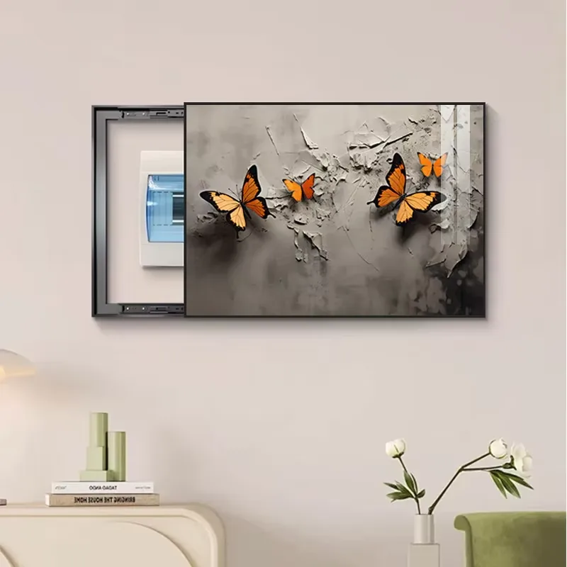 Modern Simplicity Butterfly Electric Box Cover Art Home Decor Painting High-definition Printing Main Switch Wall Decoration