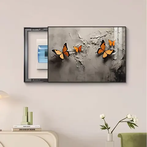 Modern Simplicity Butterfly Electric Box Cover Art Home Decor Painting High-definition Printing Main Switch Wall Decoration