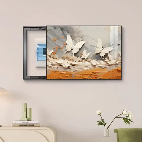 Modern Simplicity Butterfly Electric Box Cover Art Home Decor Painting High-definition Printing Main Switch Wall Decoration