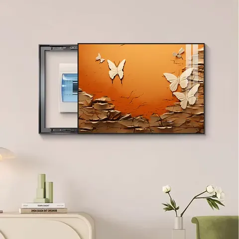 Modern Simplicity Butterfly Electric Box Cover Art Home Decor Painting High-definition Printing Main Switch Wall Decoration