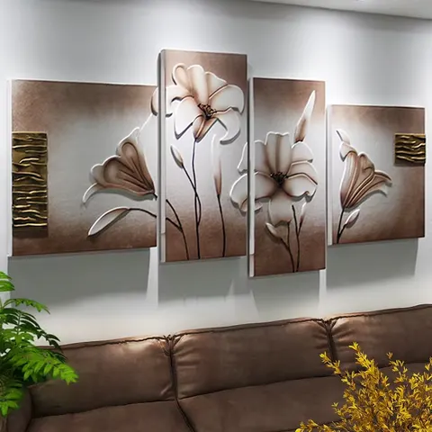城市 单幅 装饰画 现代简约 客厅背景墙挂画 手工皮雕