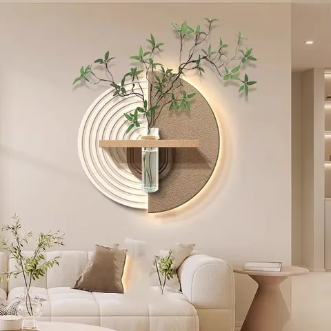 城市 单幅 装饰画 现代简约 玄关背景墙挂画 LED带灯画