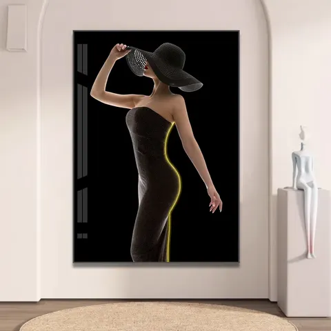 Modern Simplicity Glowed LED Painting Fashion Female Portrait Art Home Furnishing Decor Painting