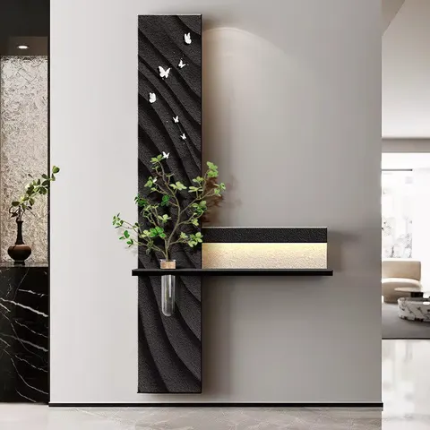 Modern Simplicity Hydroponics Green Plants Sandstone Home Furnishings Decor Painting With LED Glowed Wall Decor Painting
