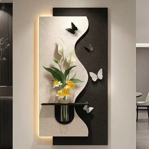 Modern Simplicity Hydroponics Green Plants Sandstone Home Decor Paintings Handmade Production Led Decor Painting