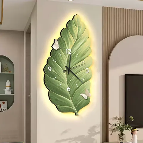 Modern Simplicity Living Room  Art Decor Painting Green Plants Leaves Creativity LED Painting