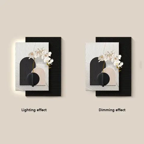 Modern Simplicity Living Room Art Decor Painting Sandstone LED Painting Sofa Background Wall Three-dimensional Mural Painting