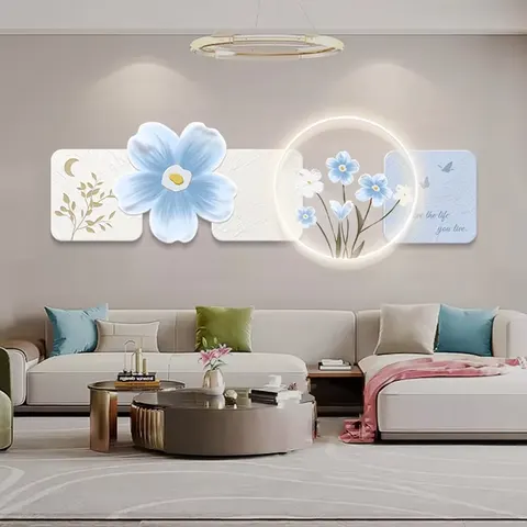 Modern Simplicity Living Room Art Home Decor Painting Sofa Background Wall Acrylic LED Painting