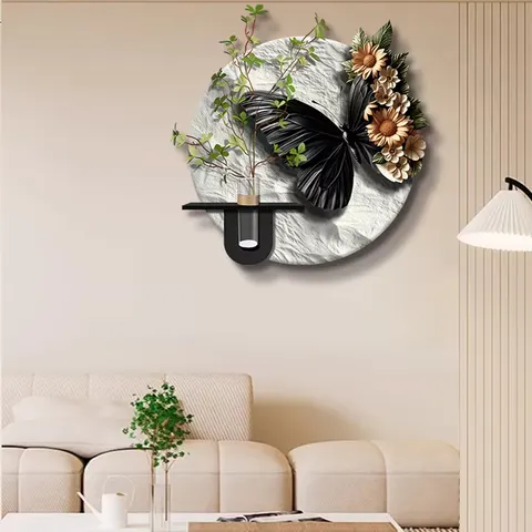 植物 单幅 装饰画 现代简约 餐厅背景墙挂画 LED带灯画