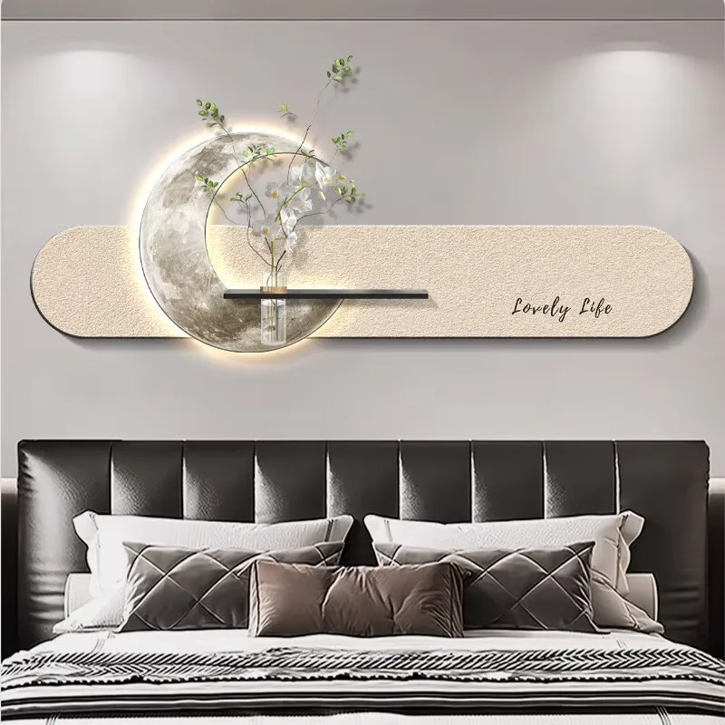 Modern Simplicity Sandstone Art Home Decor Paintings Bedroom Headboard of the Bed Background Wall LED Paintings