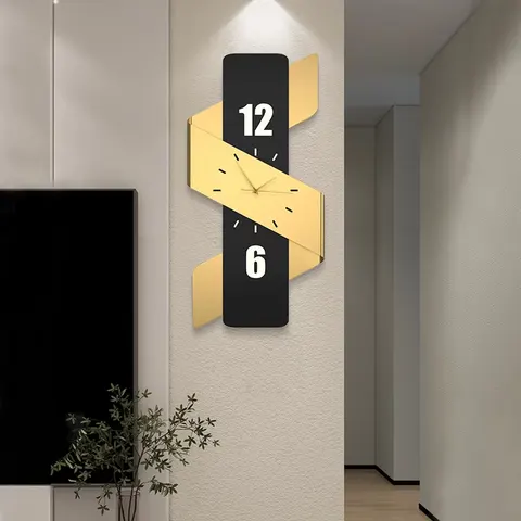 Modern Simplicity Television Background Wall Clocks and Watches Crystal Porcelain Painting UV Engraving Wall Art Decor Painting