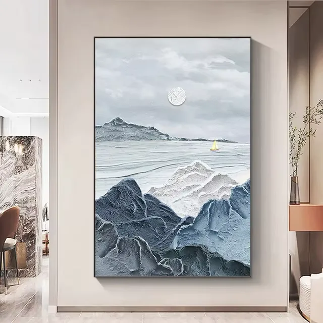 抽象 单幅 装饰画 现代简约 客厅背景墙挂画 晶瓷画
