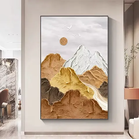 抽象 单幅 装饰画 现代简约 客厅背景墙挂画 晶瓷画