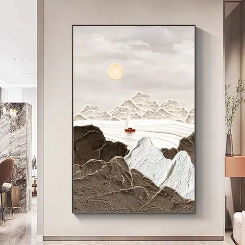 抽象 单幅 装饰画 现代简约 客厅背景墙挂画 晶瓷画