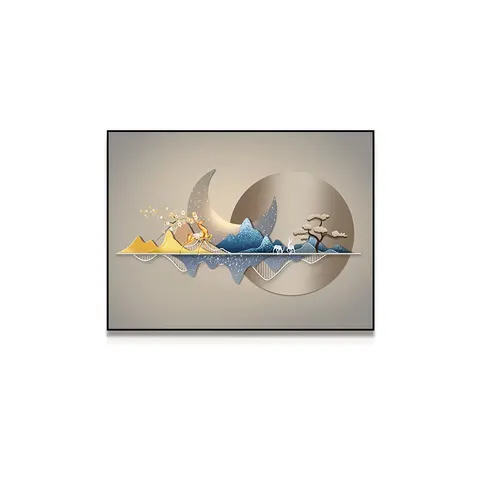 抽象 单幅 装饰画 现代简约 客厅背景墙挂画 晶瓷画