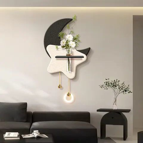 Moon Sandstone With a Pendant Art Home Furnishings Decorative Painting Hydroponic Plants Entrance Hall Wall Painting