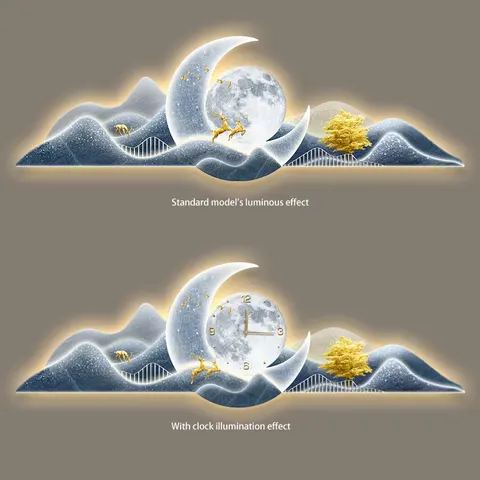 Mountain Range Landscape Luxury Art Home Decor Painting Sofa Background Wall Crystal Porcelain Painting