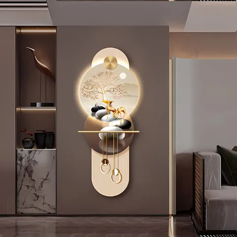 抽象 单幅 装饰画 现代简约 玄关背景墙挂画 LED带灯画