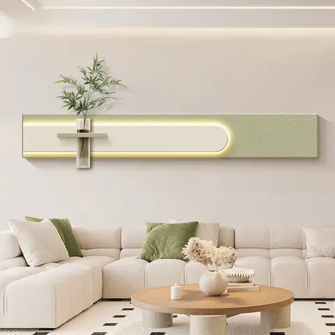 Multi-layered Combination Sandstone Art Home Decoration Paintings Hydroponics Green Plants LED Decor Painting