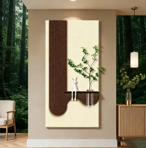 植物 单幅 装饰画 现代简约 客厅背景墙挂画 LED带灯画