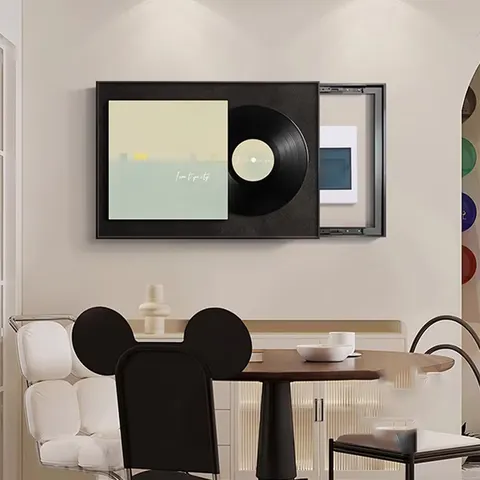 Music Record Electricity Meter Box Home Decor Paintings Retro Electrical Box Cover Art Decor Mural