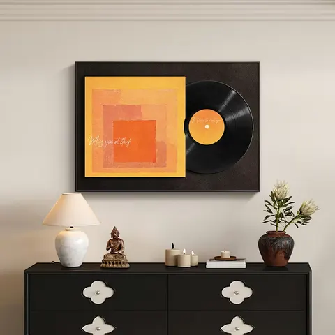 Music Record Electricity Meter Box Home Decor Paintings Retro Electrical Box Cover Art Decor Mural