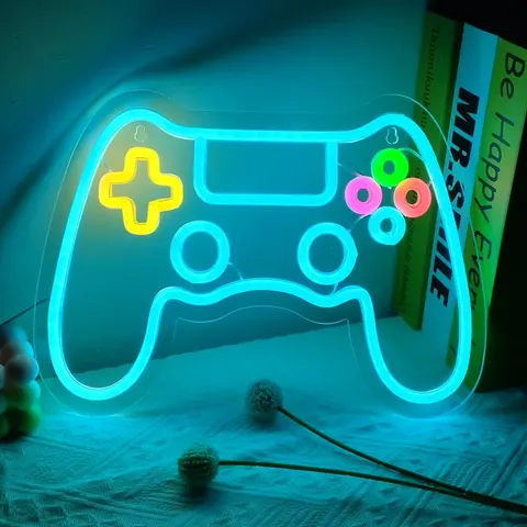 Neon Lights Can Be Customized E-sports Room Atmosphere Lights Game Controllers Acrylic LED Painting Wall Art Wall Decor Painting