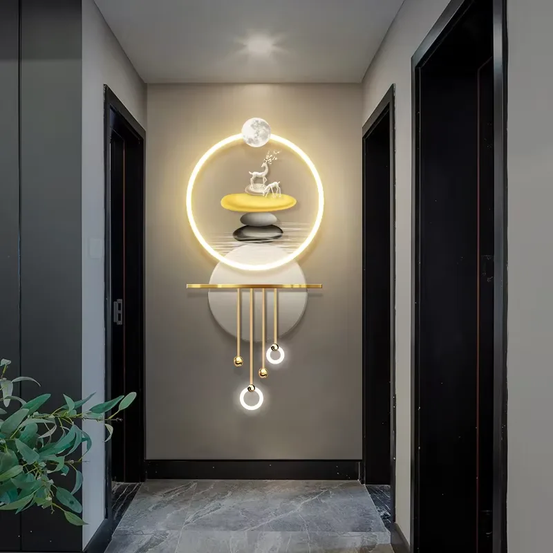 New 60X120cm Stone to Run Led Lights Hallway Decorative Painting Corridor Hanging Painting at the End of the Corridor