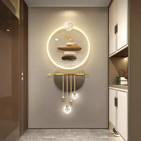 New 60X120cm Stone to Run Led Lights Hallway Decorative Painting Corridor Hanging Painting at the End of the Corridor