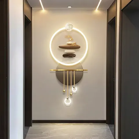New 60X120cm Stone to Run Led Lights Hallway Decorative Painting Corridor Hanging Painting at the End of the Corridor