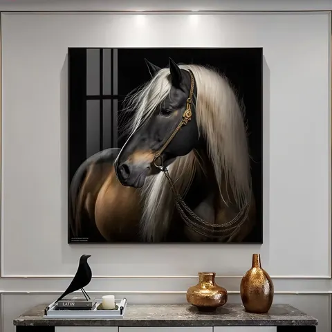 动物 单幅 装饰画 现代简约 客厅背景墙挂画 晶瓷画