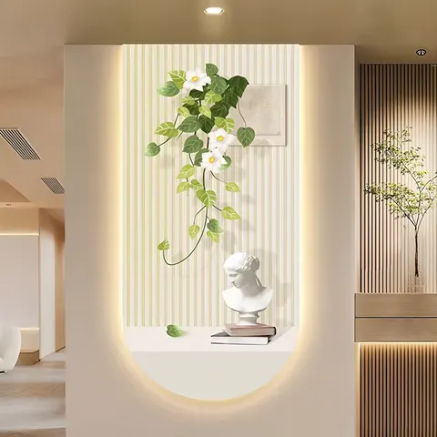 植物 单幅 装饰画 现代简约 客厅背景墙挂画 LED带灯画