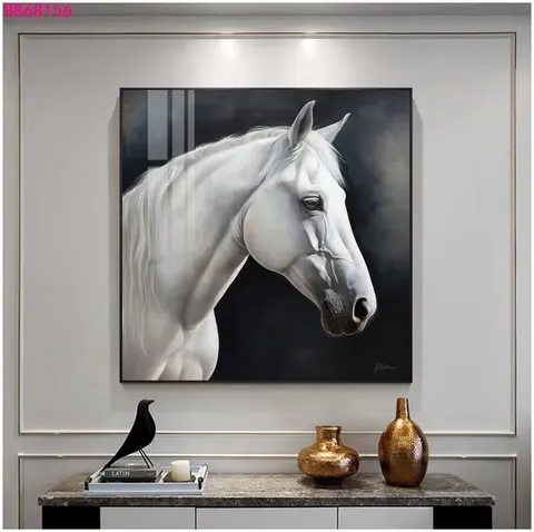 New Creative Horse PS Linoleum Decorative Painting Home Decoration Crystal Diamonds Mural Crystal Porcelain Painting