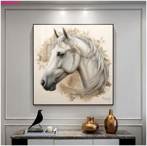 New Creative Horse PS Linoleum Decorative Painting Home Decoration Crystal Diamonds Mural Crystal Porcelain Painting