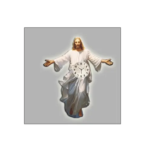 New Creative Large Size Jesus Portrait Christian Wall Art Deco Mural Modern Religious Art LED Light Home Decorative Painting
