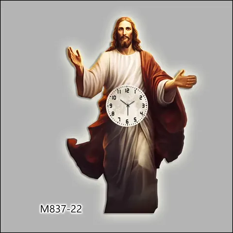 New Creative Large Size Jesus Portrait Christian Wall Art Deco Mural Modern Religious Art LED Light Home Decorative Painting