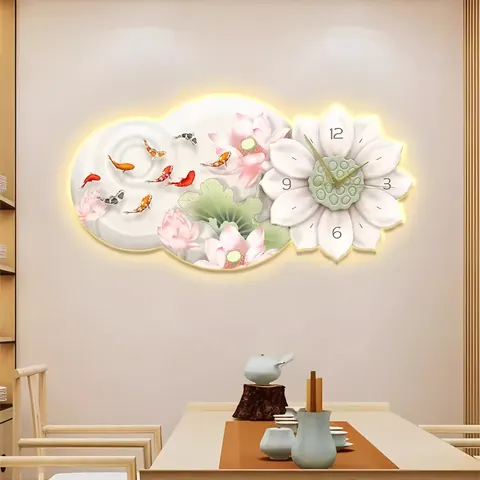 抽象 单幅 装饰画 现代简约 餐厅背景墙挂画 LED带灯画