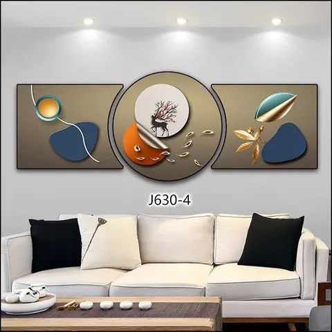 抽象 单幅 装饰画 现代简约 客厅背景墙挂画 LED带灯画