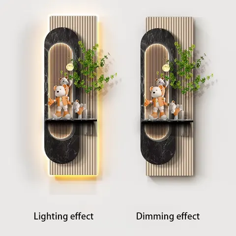 New Creativity Corridor Background Wall Crystal Porcelain Painting Hydroponic Plants Glowed LED Decor Painting