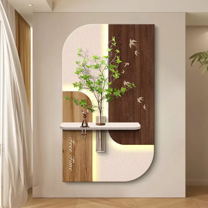 New Design Creamy Style Hydroponic Plants Entrance Hall Art Decor Painting Three-dimensional Sandstone Home Decor Paintings